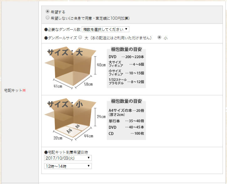 いーあきんどのお申し込みフォーム-宅配キット