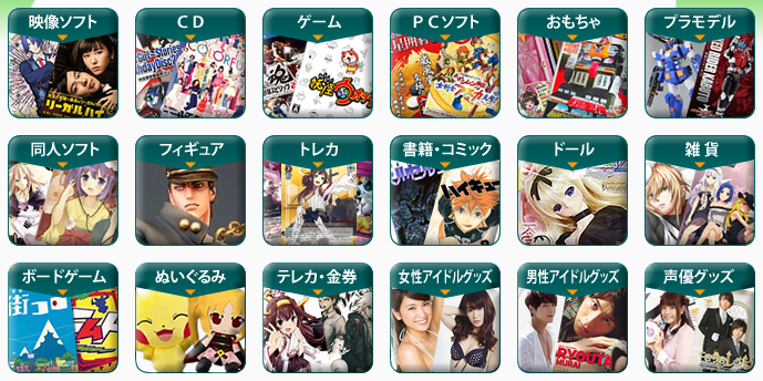 駿河屋で買取りできるもの画像